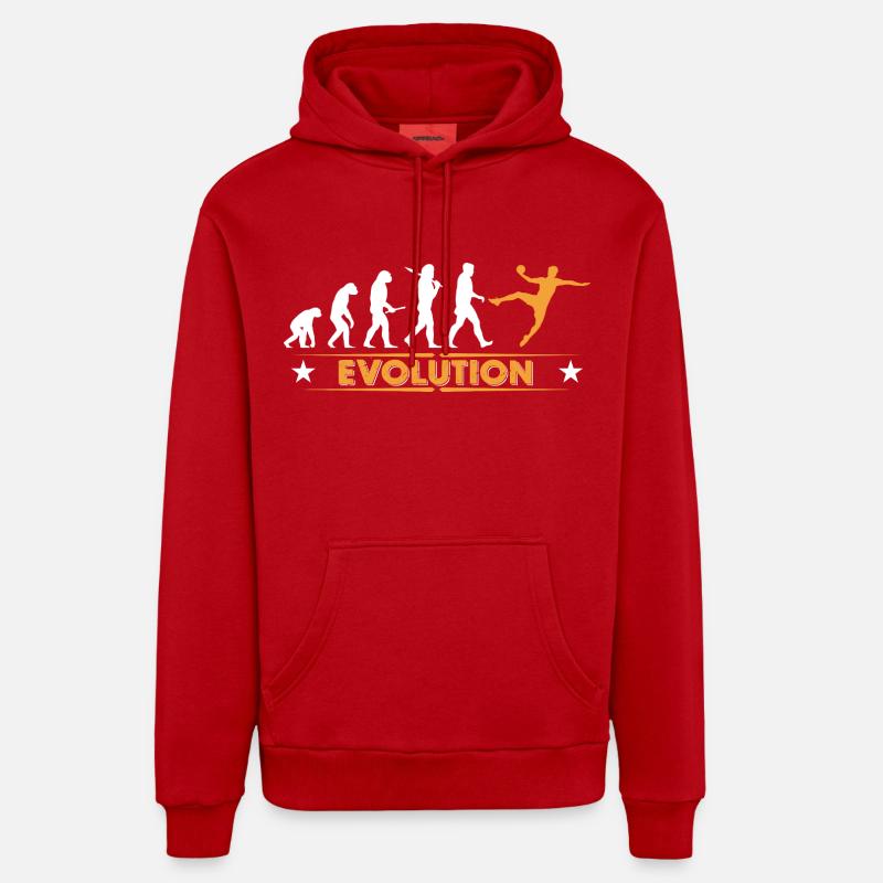 Handball Evolution - orange/weiss - Sweat à capuche bio décontracté fabriqué en UE - rouge