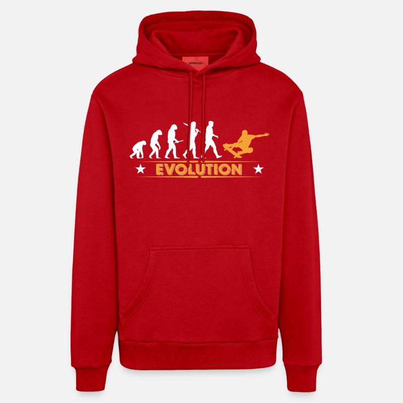 Skateboard Evolution - orange/weiss - Sweat à capuche bio décontracté fabriqué en UE - rouge