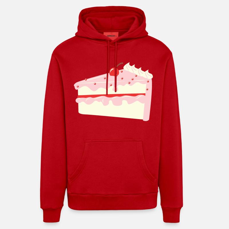 Cherry Cake - Sweat à capuche bio décontracté fabriqué en UE - rouge