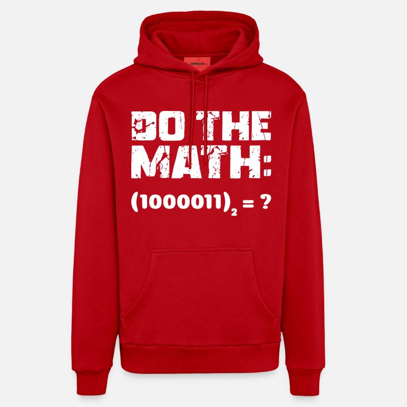 Do The Math Binary System - Organic Relaxed Hoodie Made in EU - red