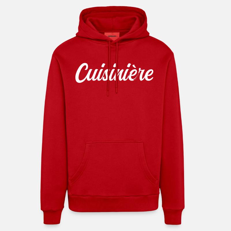 Cuisinière - Sweat à capuche bio décontracté fabriqué en UE - rouge