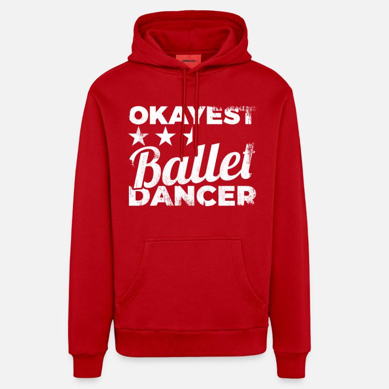Okayest Danseur de ballet - Sweat à capuche bio décontracté fabriqué en UE - rouge
