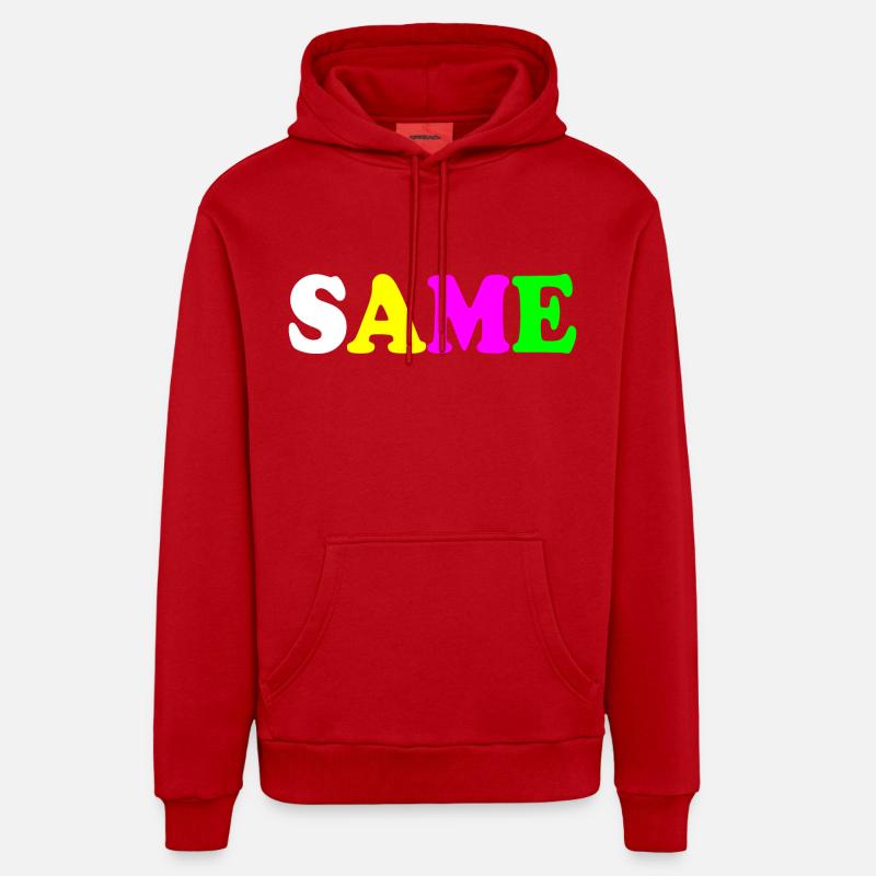 Same - Sweat à capuche bio décontracté fabriqué en UE - rouge
