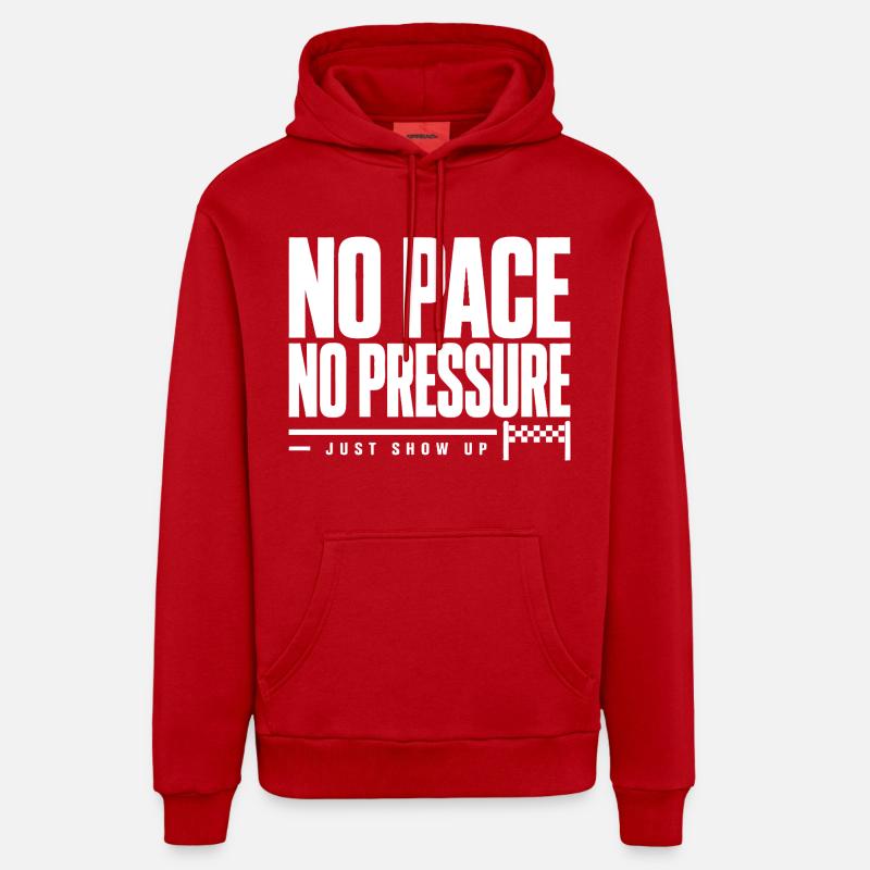 Pas de rythme, pas de pression - Sweat à capuche bio décontracté fabriqué en UE - rouge