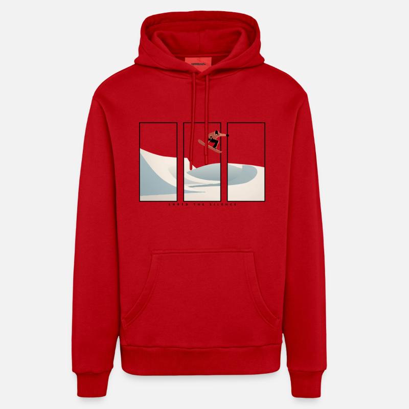 Déchiquetez le silence - Sweat à capuche bio décontracté fabriqué en UE - rouge
