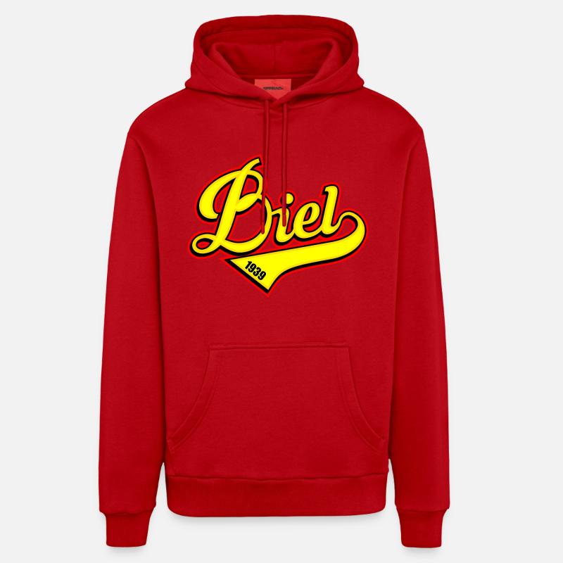 Biel - Sweat à capuche bio décontracté fabriqué en UE - rouge