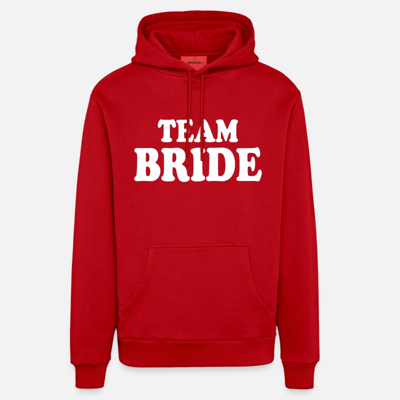 Team bride - Sweat à capuche bio décontracté fabriqué en UE - rouge