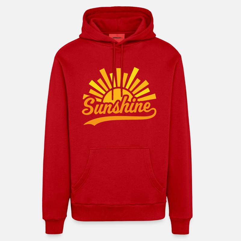 Soleil Soleil - Sweat à capuche bio décontracté fabriqué en UE - rouge