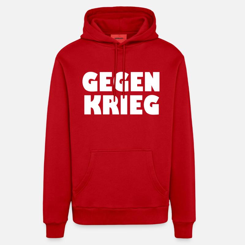 Gegen krieg - Organic Relaxed Hoodie Made in EU - Rot