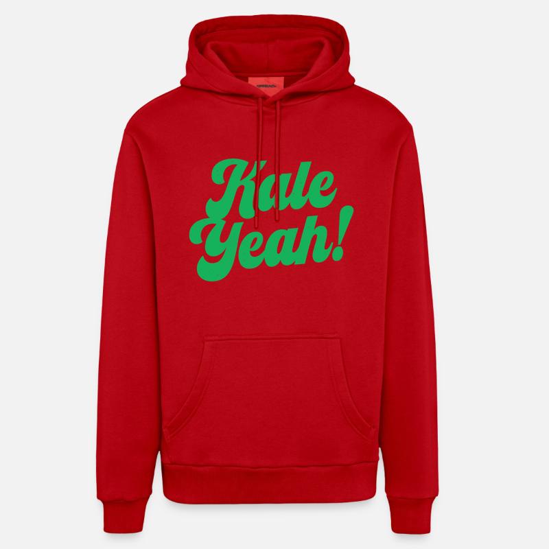 Kale oui - Sweat à capuche bio décontracté fabriqué en UE - rouge