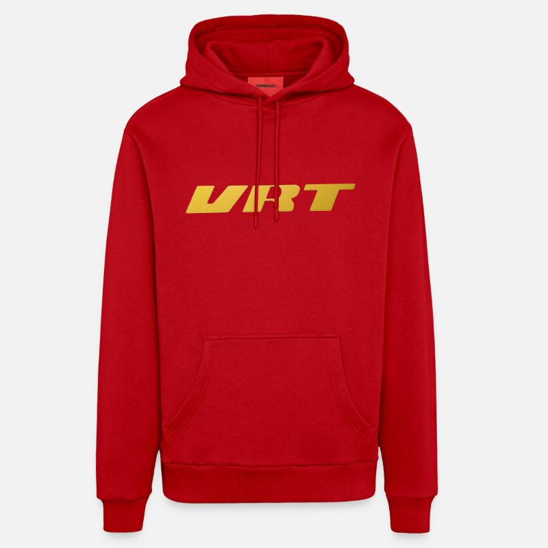 VRT - Sweat à capuche bio décontracté fabriqué en UE - rouge