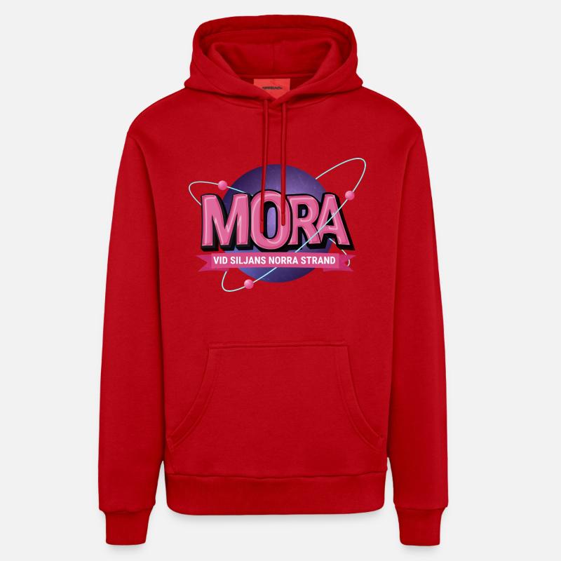 Mora - Sweat à capuche bio décontracté fabriqué en UE - rouge