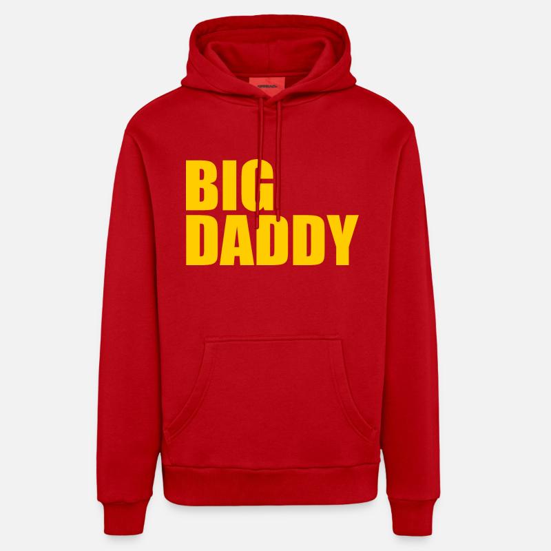 BIG DADDY - Sweat à capuche bio décontracté fabriqué en UE - rouge