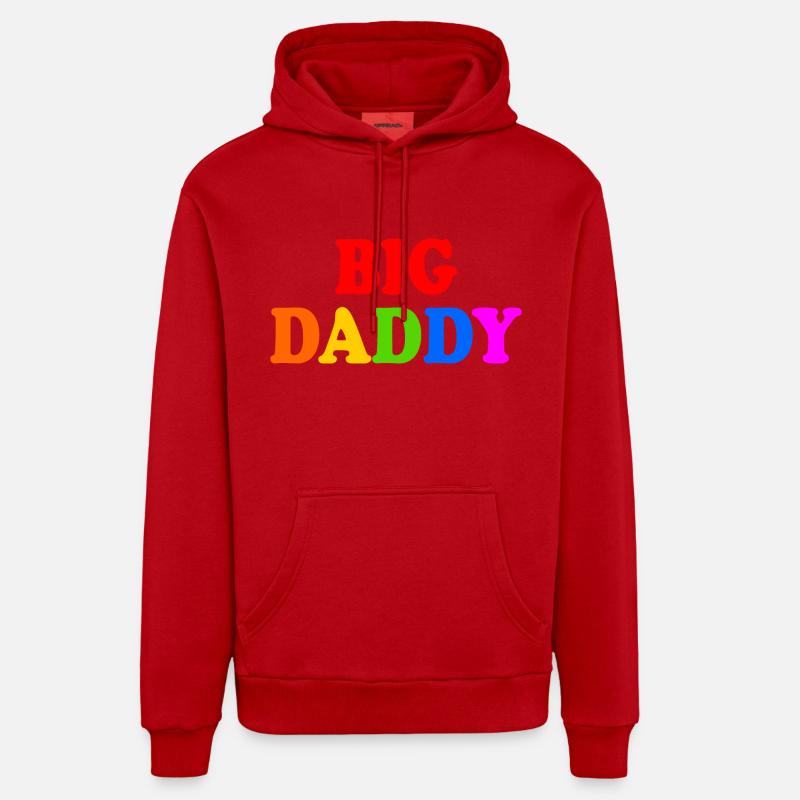 Big daddy - Sweat à capuche bio décontracté fabriqué en UE - rouge
