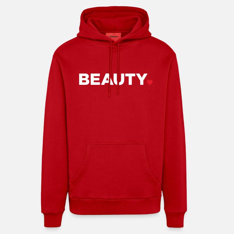 Beauté - Sweat à capuche bio décontracté fabriqué en UE - rouge
