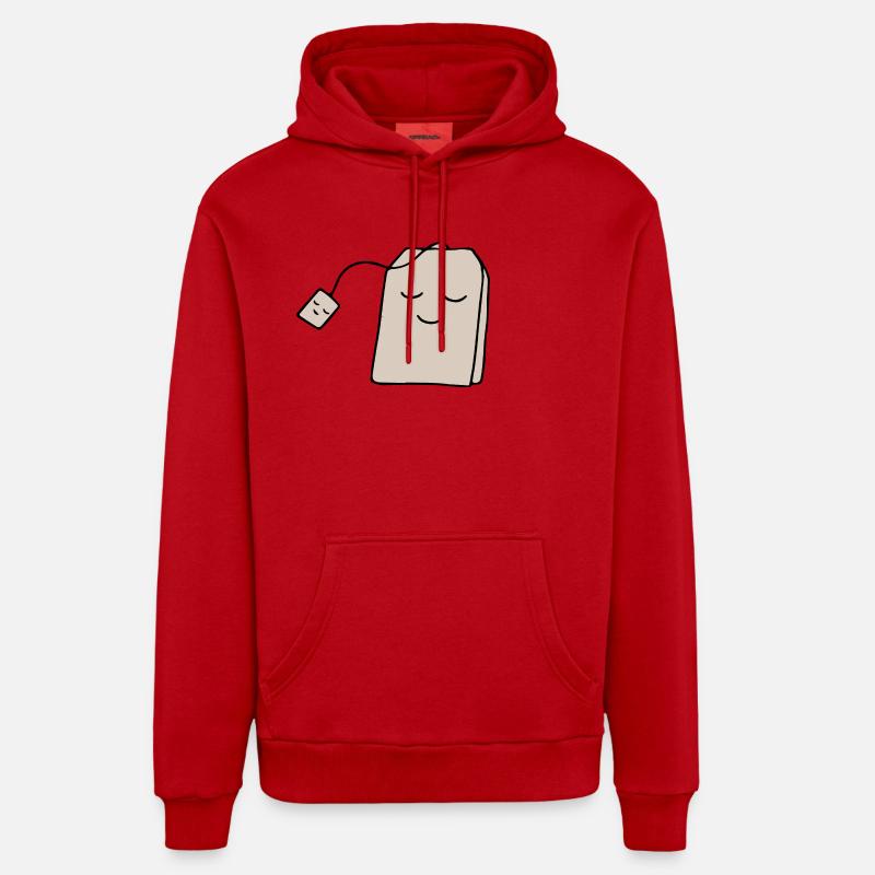 Thé gaphic - Sweat à capuche bio décontracté fabriqué en UE - rouge