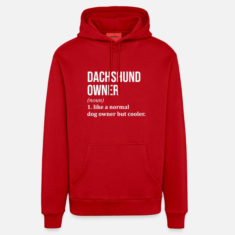 Teckel - Sweat à capuche bio décontracté fabriqué en UE - rouge