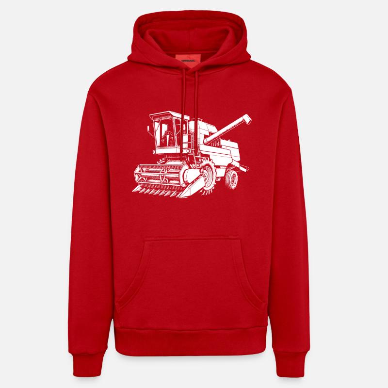 L’énergie de la RDA – E517 - Sweat à capuche bio décontracté fabriqué en UE - rouge