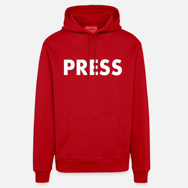 Press - Sweat à capuche bio décontracté fabriqué en UE - rouge
