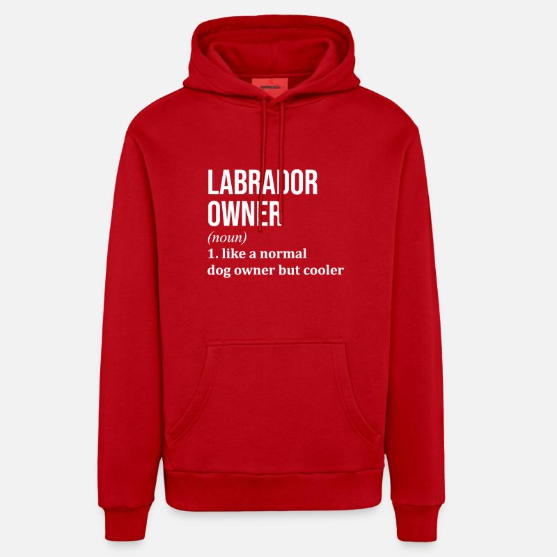 Labrador - Sweat à capuche bio décontracté fabriqué en UE - rouge