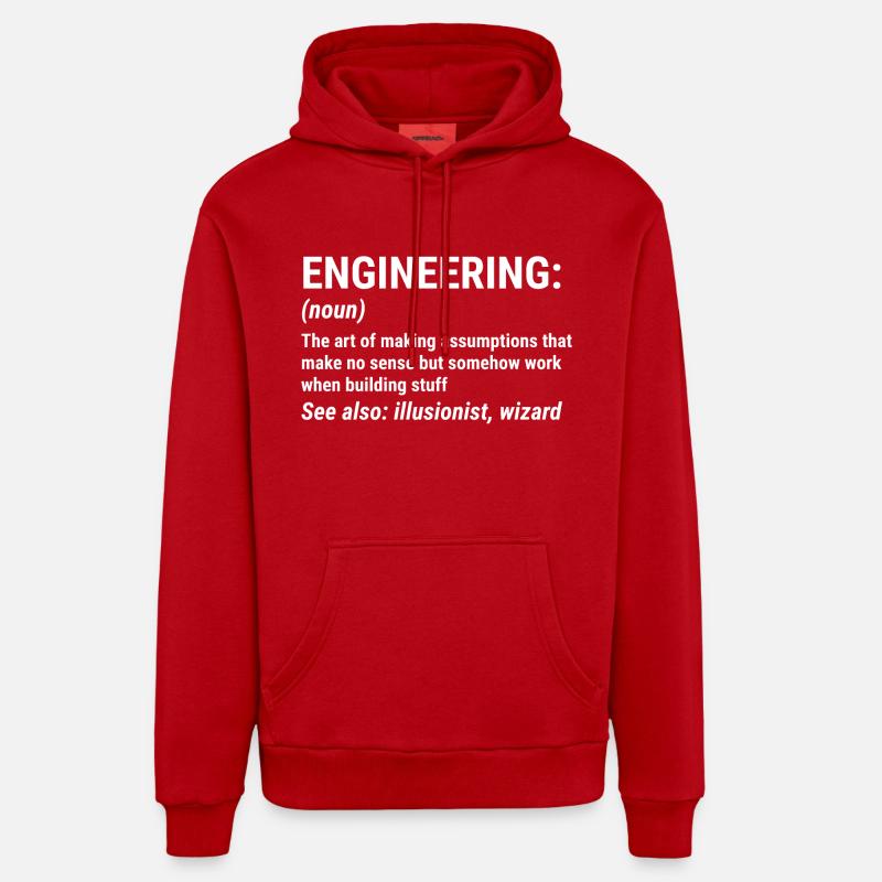 Funny Engineering Definition Engineer Gift T-shirt Organic Relaxed Hoodie Made in EU