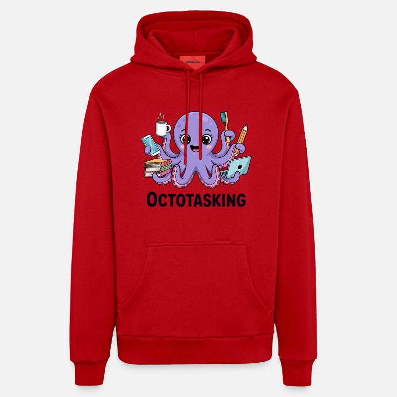 Octotasking octopus en mode multitâche - Sweat à capuche bio décontracté fabriqué en UE - undefined