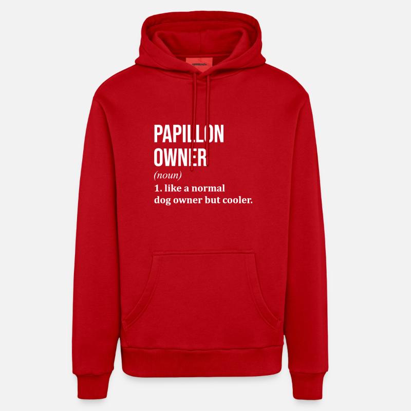 Papillon - Sweat à capuche bio décontracté fabriqué en UE - rouge