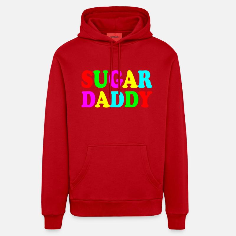 Sugar daddy - Sweat à capuche bio décontracté fabriqué en UE - rouge