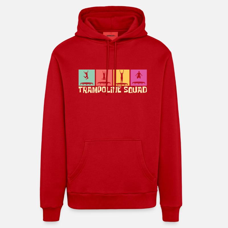 Trampoline Squad- Trampoline Geschenkidee - Organic Relaxed Hoodie Made in EU - Rot