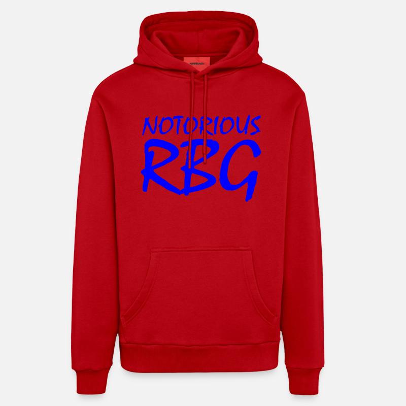 Rbg notoire - Sweat à capuche bio décontracté fabriqué en UE - rouge