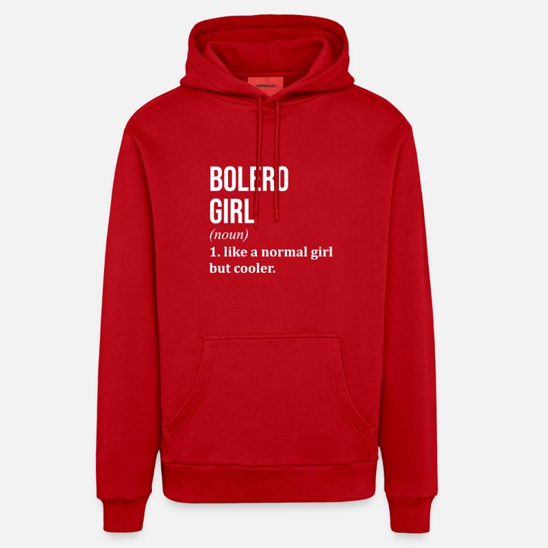 Boléro - Sweat à capuche bio décontracté fabriqué en UE - rouge