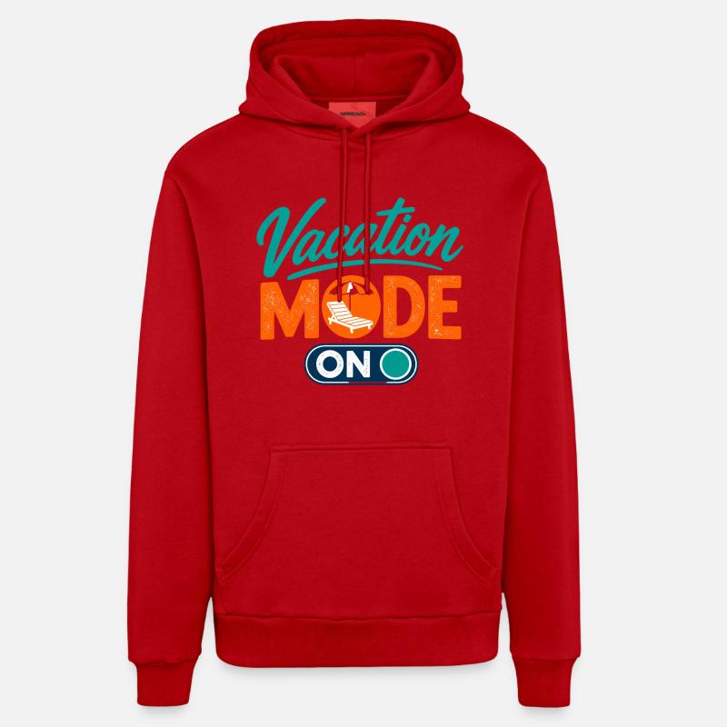 Mode vacances ACTIVÉ Mode vacances activé – Ambiance estivale Sweat à capuche bio décontracté fabriqué en UE