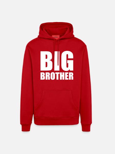 Big brother - Organic relaxed hoodie made in EU - rød