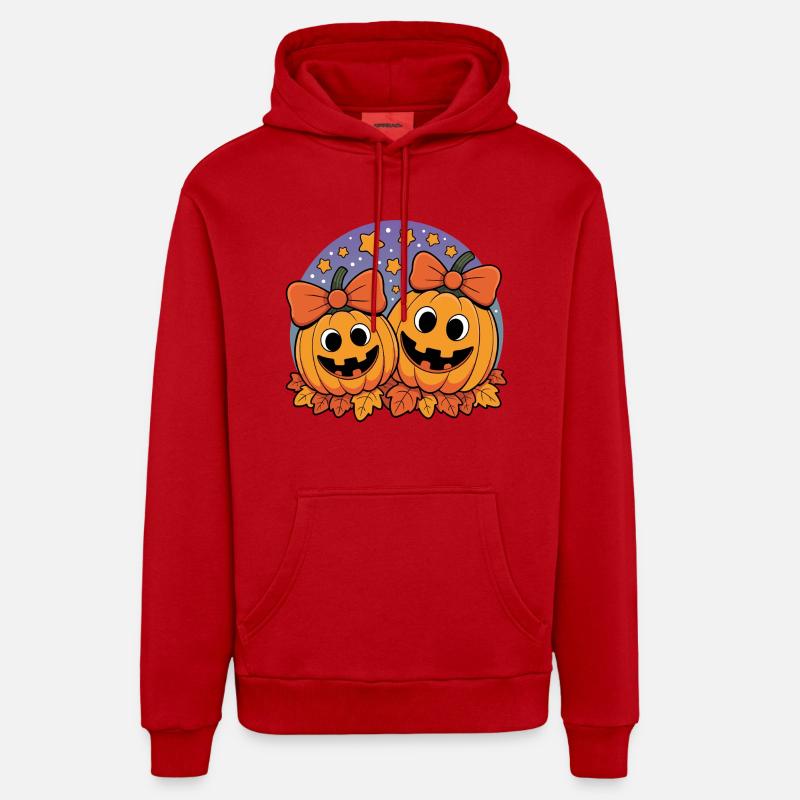 Funny Halloween pumpkins with starry sky Organic Relaxed Hoodie Made in EU