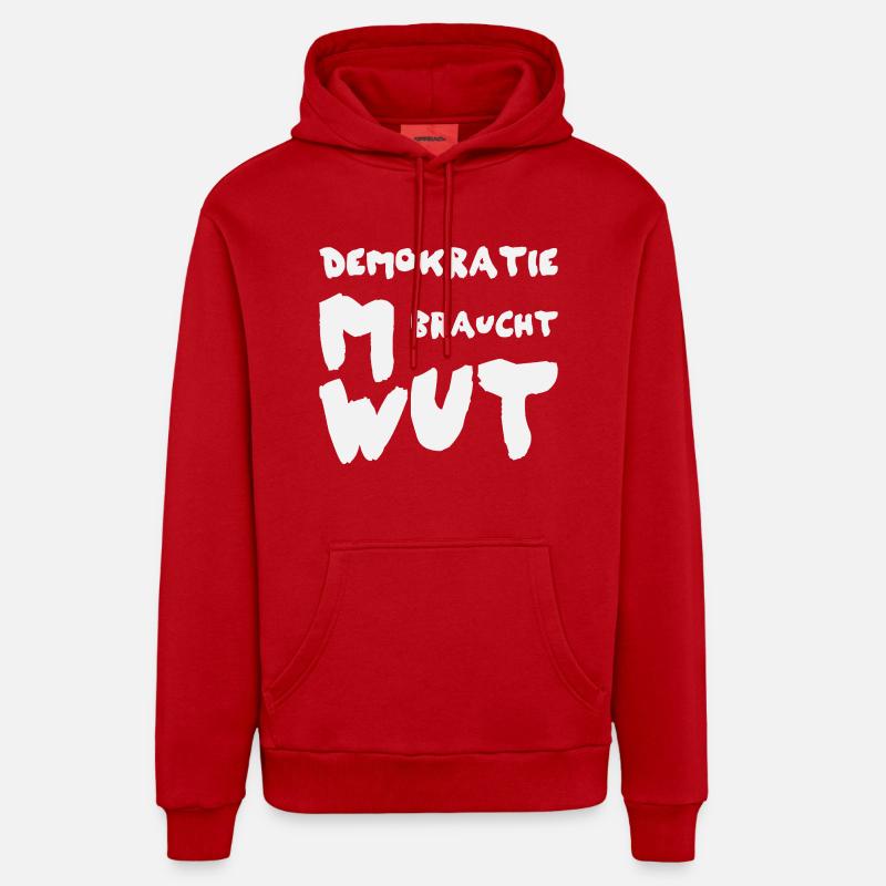 Chemise de la rage démocrate - Sweat à capuche bio décontracté fabriqué en UE - rouge