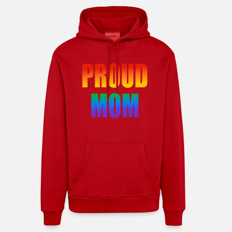 Stolze Mutter schwuler Regenbogen - Organic Relaxed Hoodie Made in EU - Rot