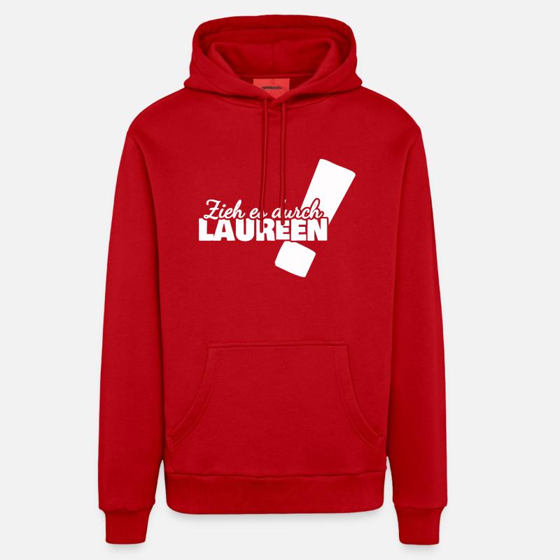 Cadeau pour Laureen - Sweat à capuche bio décontracté fabriqué en UE - rouge