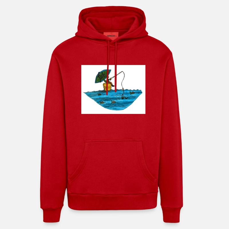 Fisch - Organic Relaxed Hoodie Made in EU - Rot