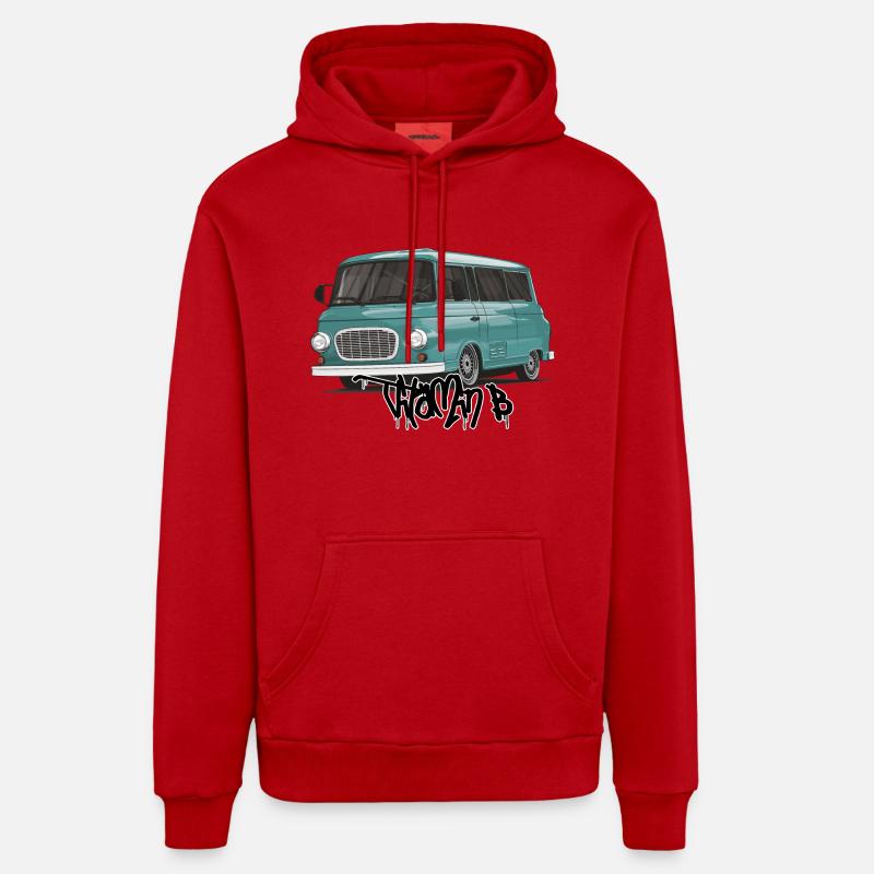 Barkas B1000 // Illustration - Sweat à capuche bio décontracté fabriqué en UE - rouge