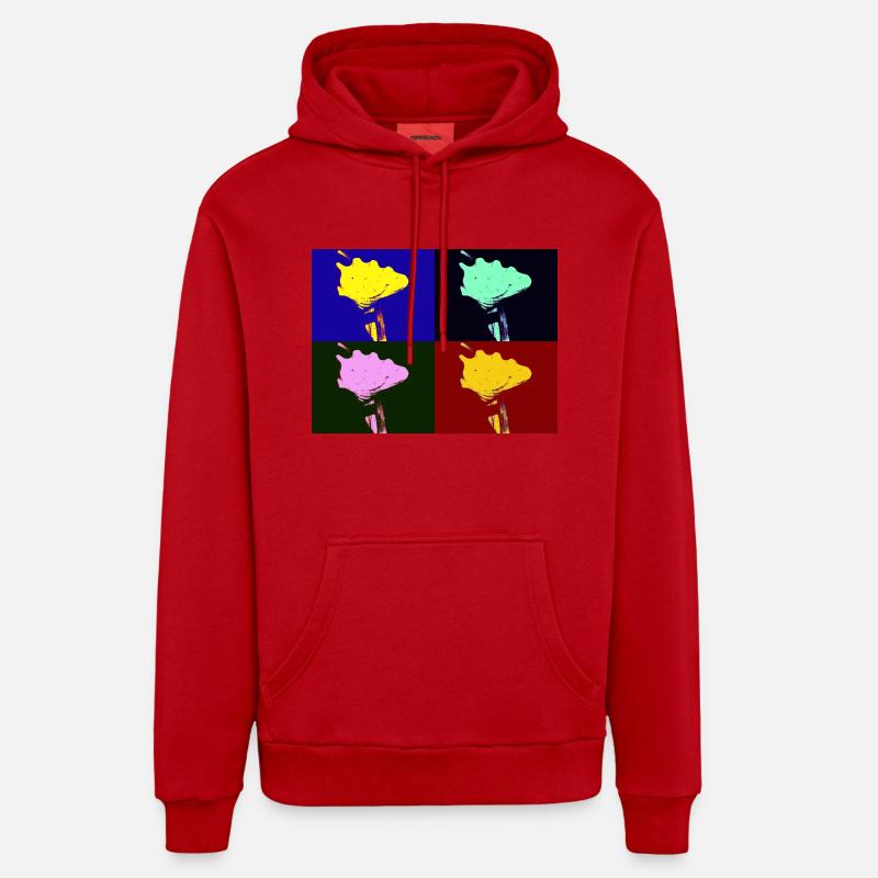 Imagination coquillage - Sweat à capuche bio décontracté fabriqué en UE - rouge