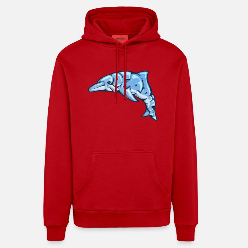 Graff Dauphin - Sweat à capuche bio décontracté fabriqué en UE - rouge