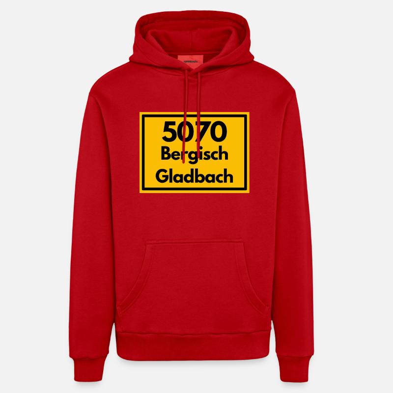 Town sign old zip code 5070 BERGISCH GLADBACHi Organic Relaxed Hoodie Made in EU