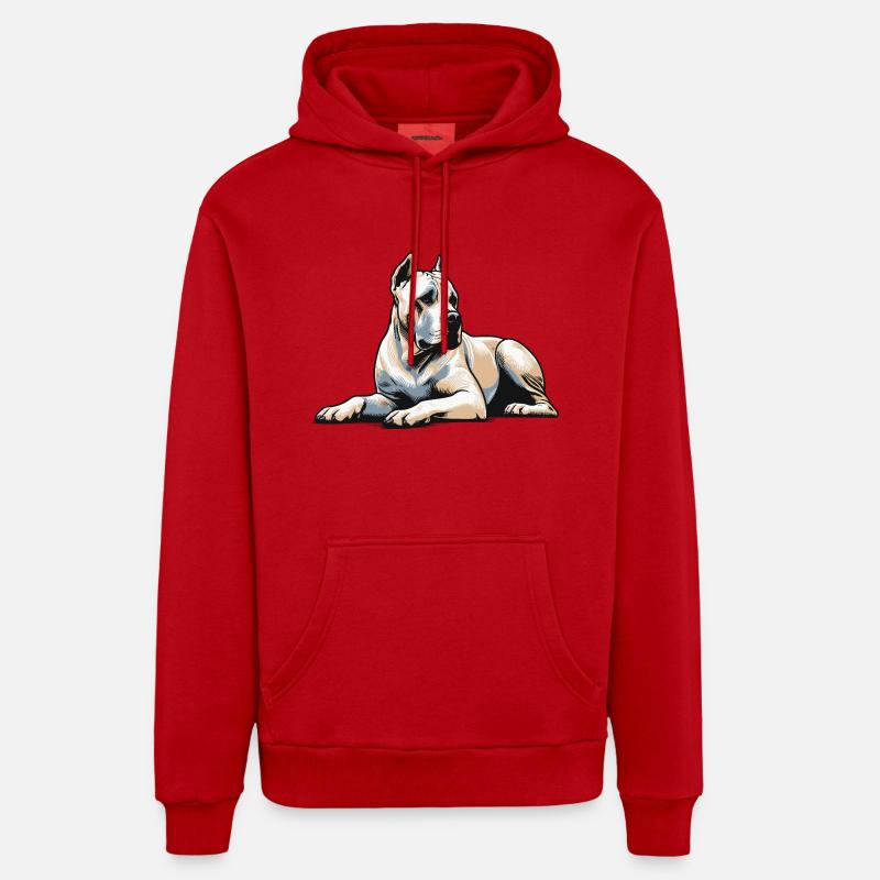 Dogue Argentin - Sweat à capuche bio décontracté fabriqué en UE - rouge