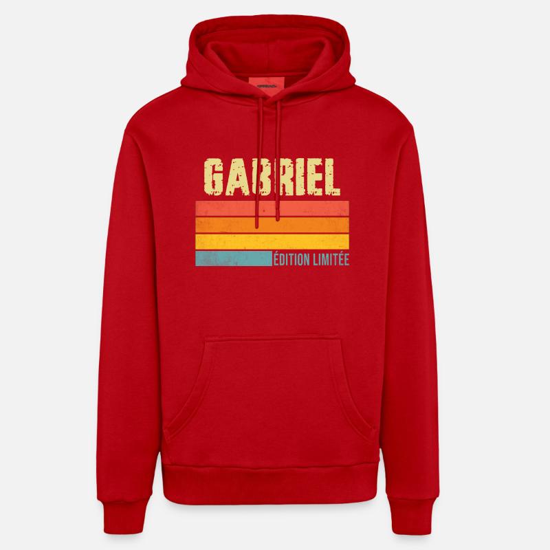 Gabriel édition limitée - Sweat à capuche bio décontracté fabriqué en UE - rouge