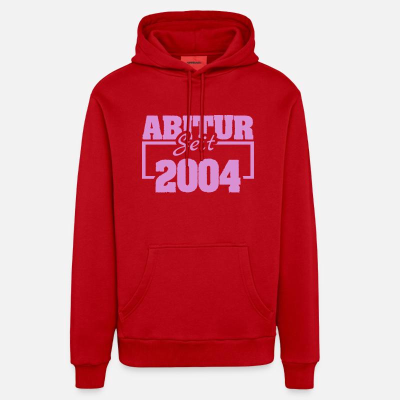 Abi 2004 - Sudadera con capucha ecológica de corte relaxed fabricada en la UE - rojo