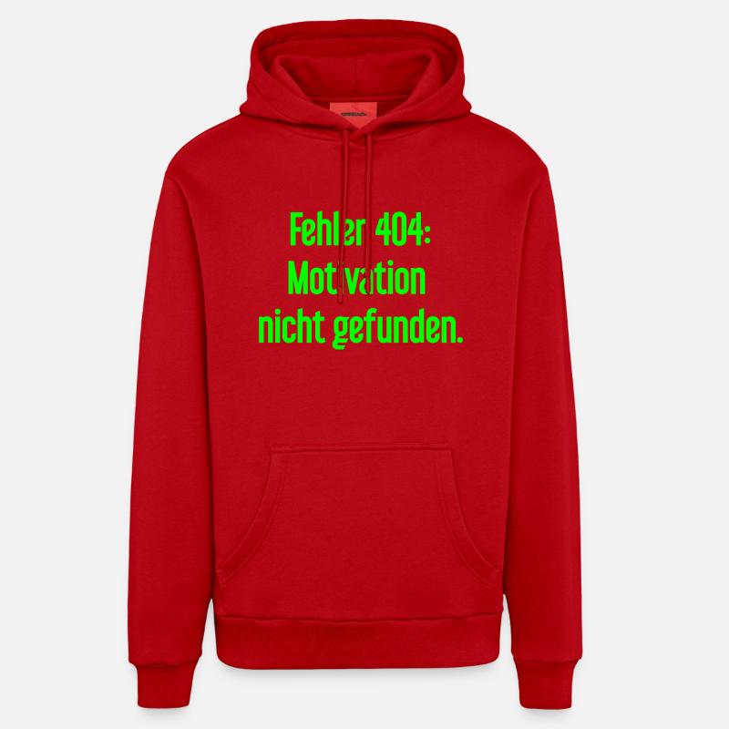 Erreur 404 : Motivation introuvable - Sweat à capuche bio décontracté fabriqué en UE - rouge