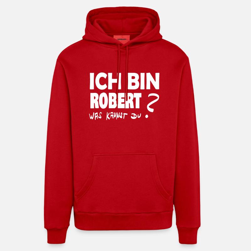 Robert comme prénom - Sweat à capuche bio décontracté fabriqué en UE - rouge