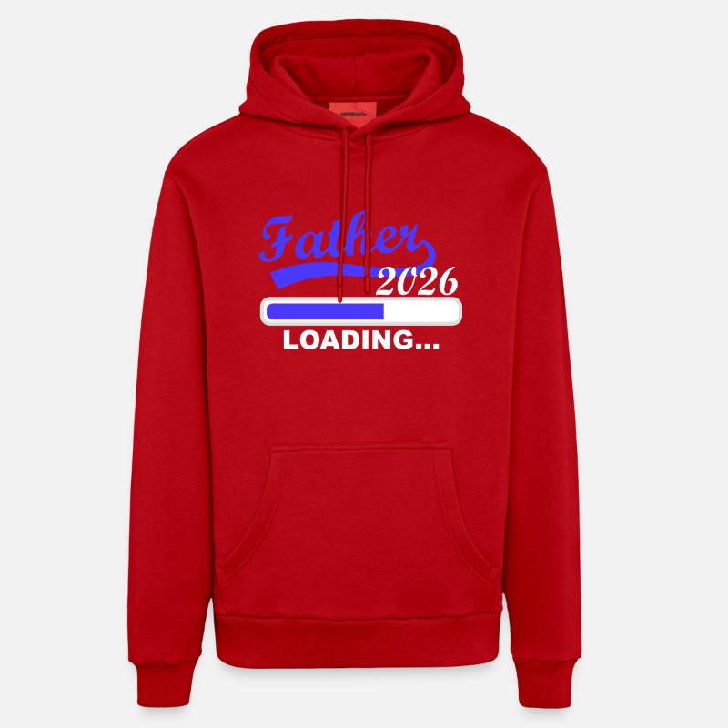 Père 2026 deviendra bientôt réalité - Sweat à capuche bio décontracté fabriqué en UE - rouge