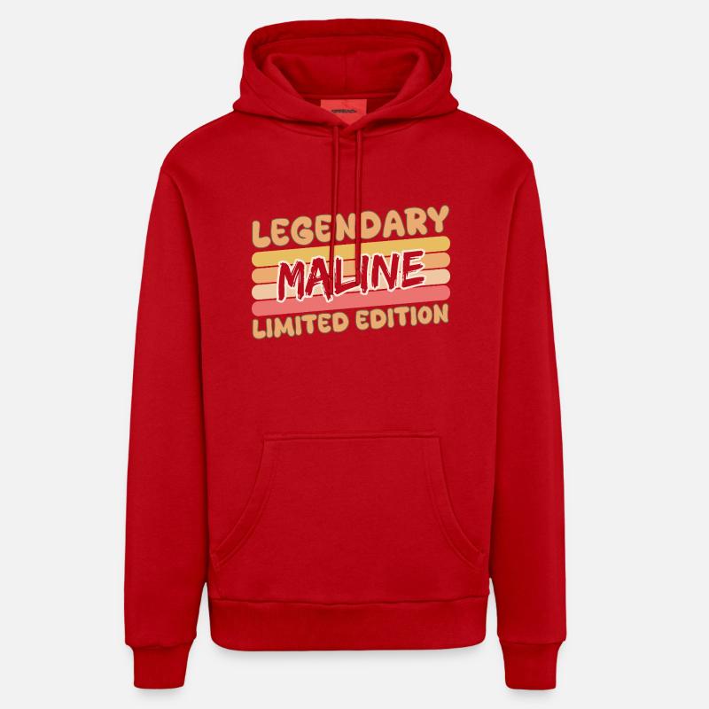 Maline - Sweat à capuche bio décontracté fabriqué en UE - rouge