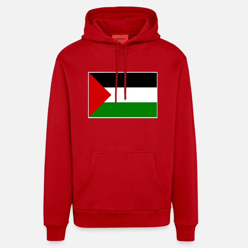 Free palestine - Sweat à capuche bio décontracté fabriqué en UE - rouge